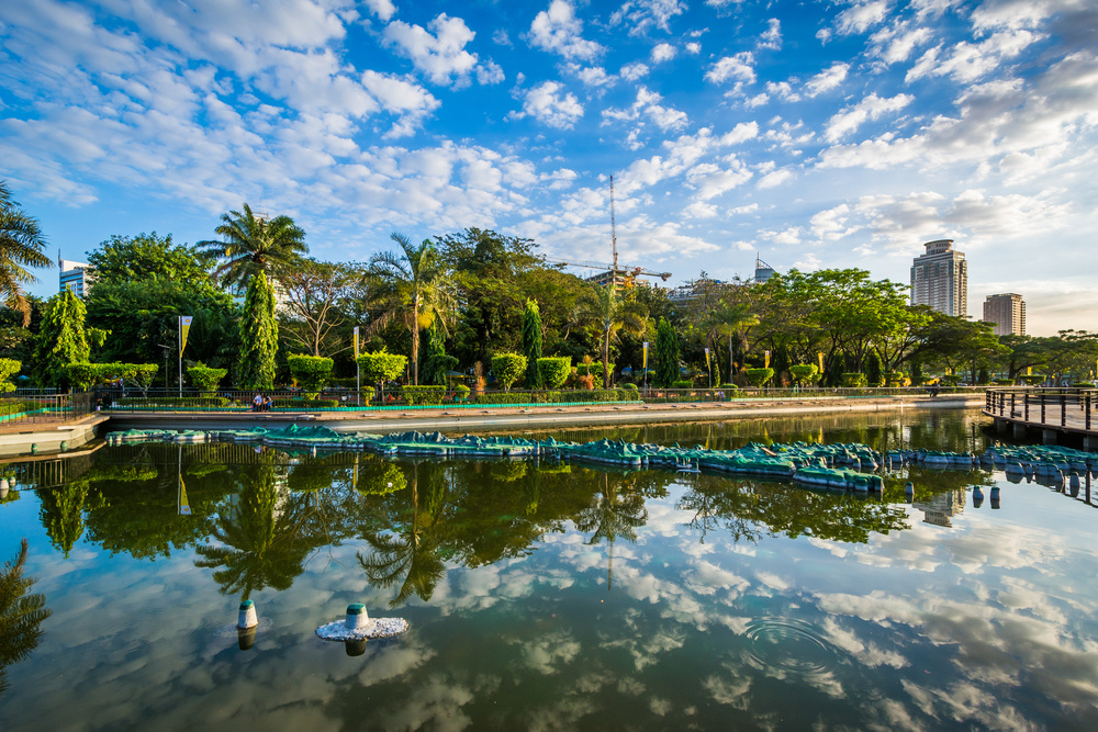 A pond at Rizal Park, in Ermita, Manila, The Philippines.