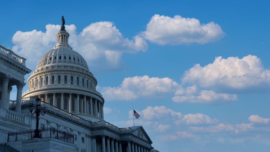 United States Capitol Building and blue sky