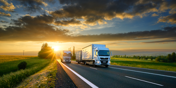 Logistics Truck on Road-1-1