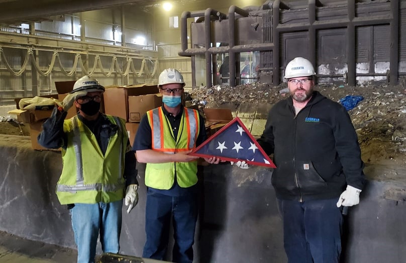 Retiring American Flags at Covanta Niagara